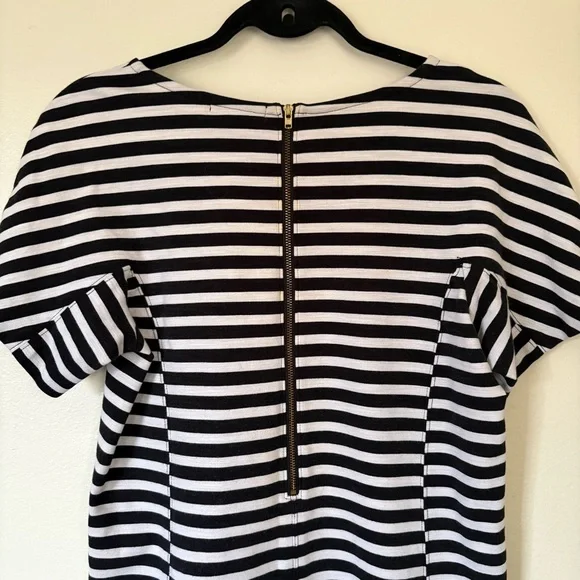 J. Crew Black and White Striped Midi Dress Size Small - Picture 10 of 13